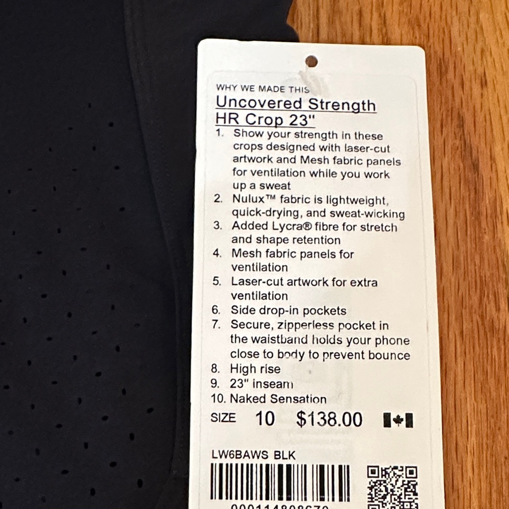 NWT- lululemon Black Leggings - Picture 2 of 4